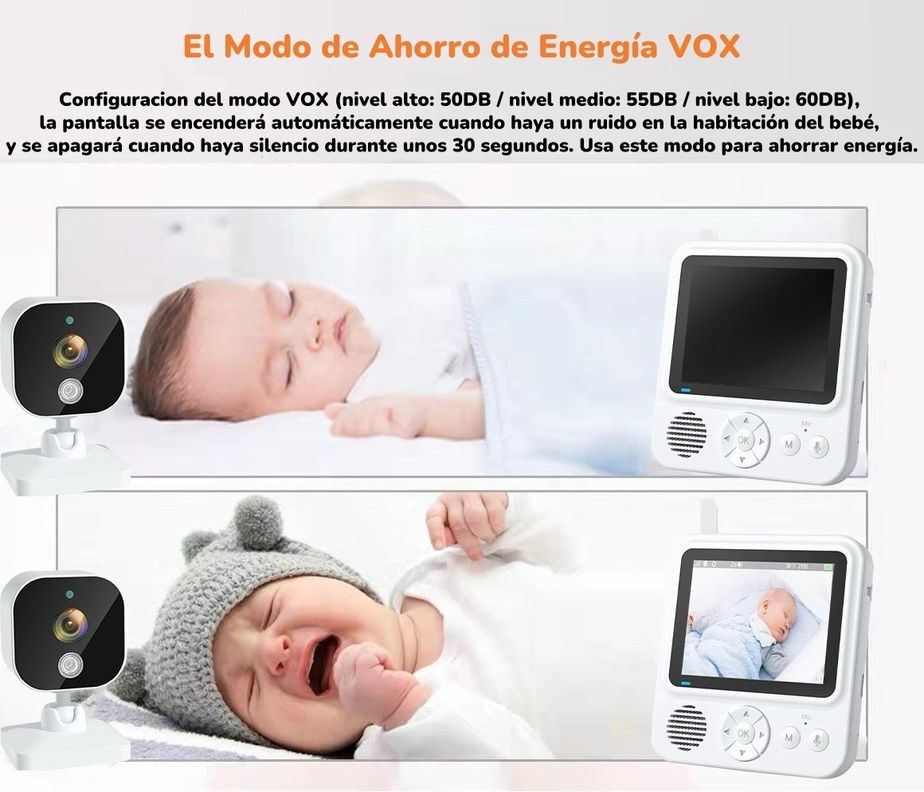 Cámara Monitor Inteligente 720P Pantalla 2,8″ LuBabycas-5