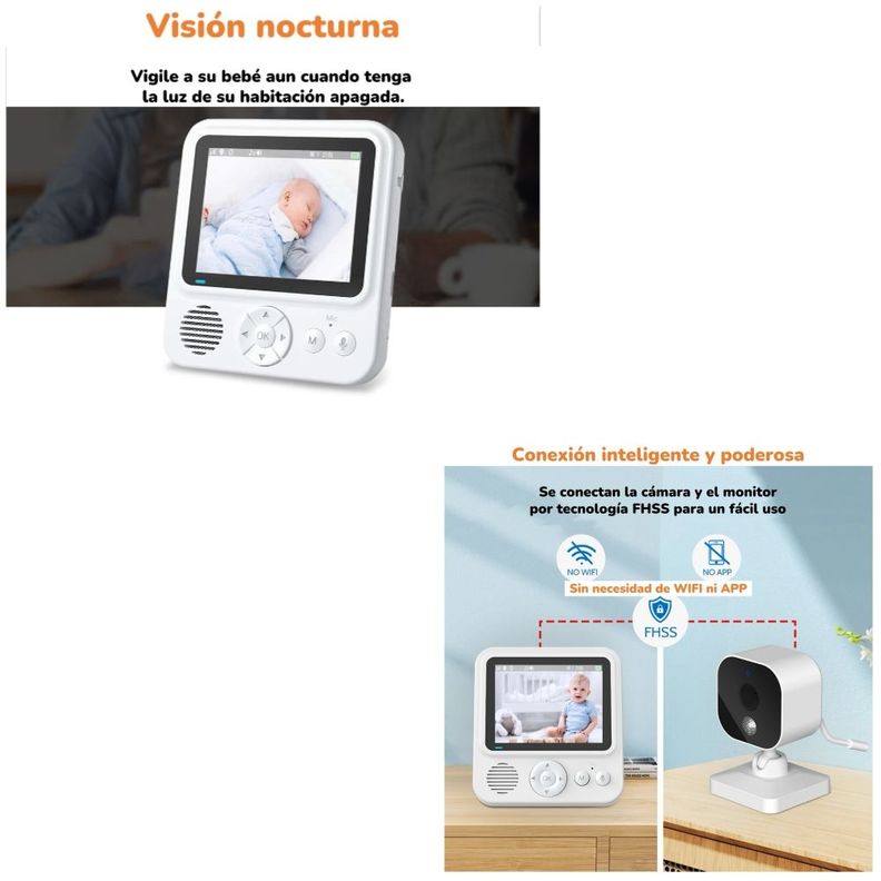 Cámara Monitor Inteligente 720P Pantalla 2,8″ LuBabycas-6