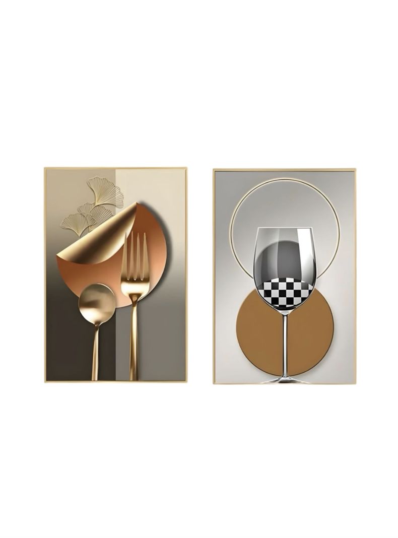 Set De 2 Cuadros Decorativos Marcos Aluminio By LuBabycas-0