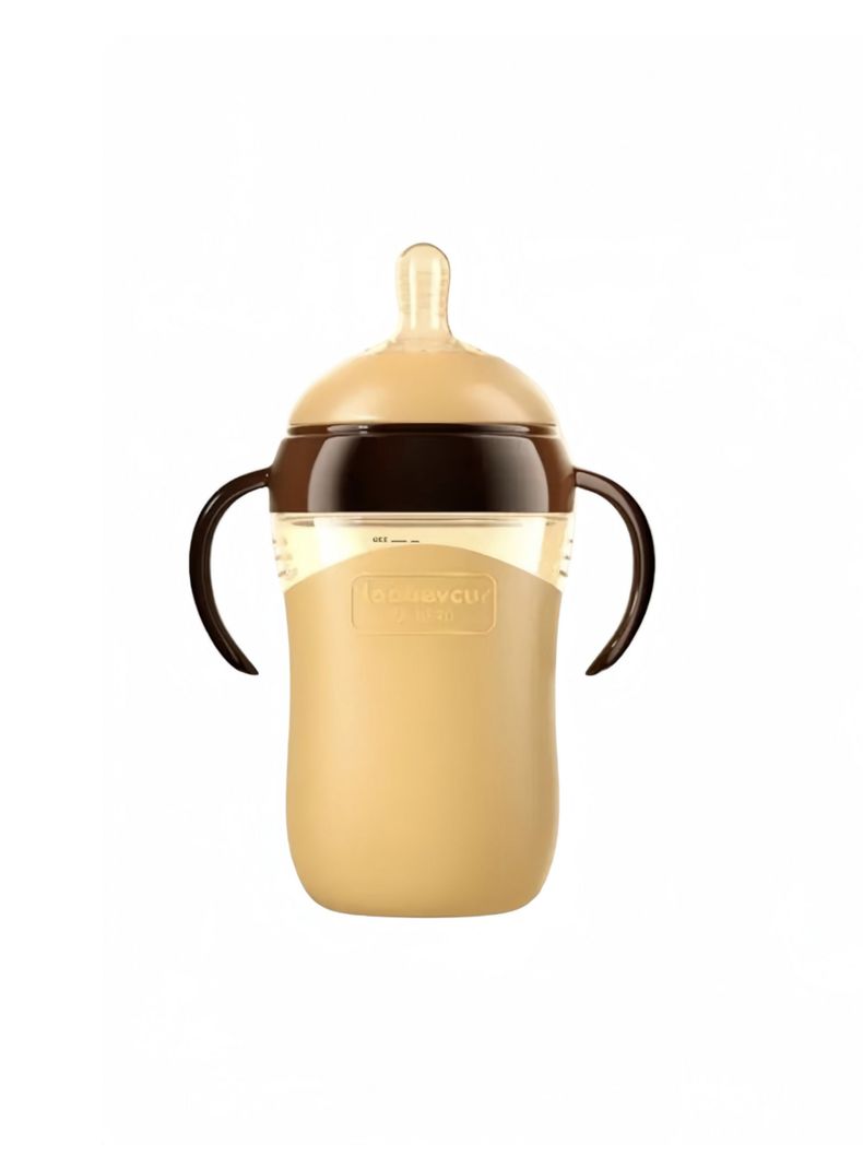 Mamadera 240ml Con Chupetes Y Cepillo de Limpieza LuBabycas-0