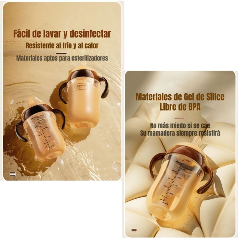Mamadera 240ml Con Chupetes Y Cepillo de Limpieza LuBabycas-2