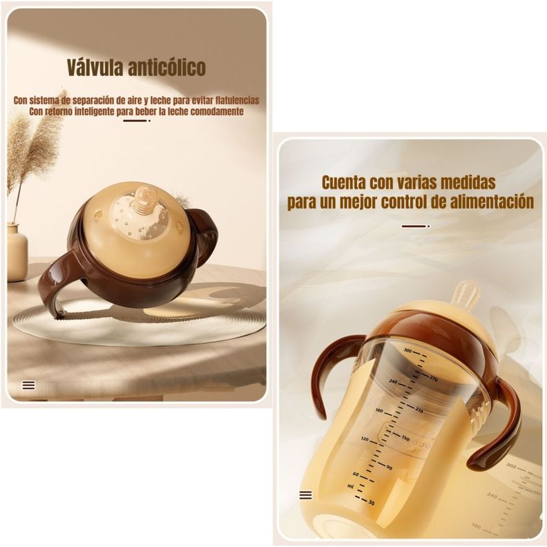 Mamadera 240ml Con Chupetes Y Cepillo de Limpieza LuBabycas-4