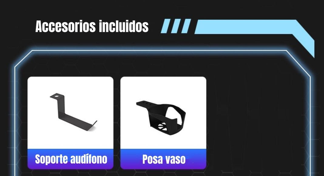 Escritorio Gamer 120x60x73cm Con Luces Negro LuBabycas-4