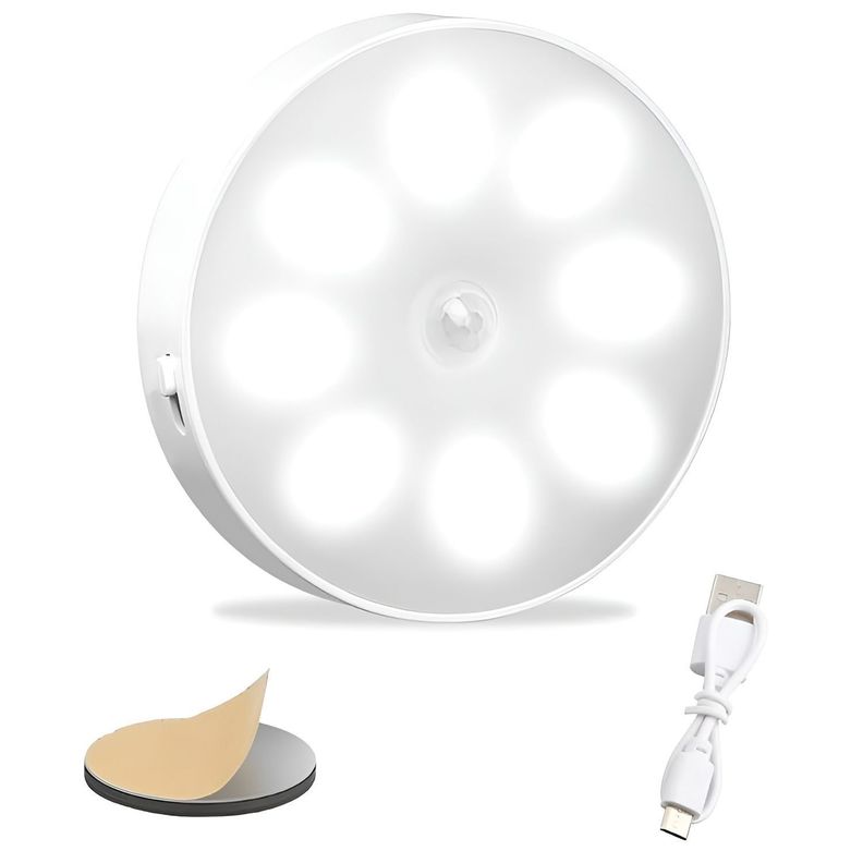  Luz Led Sensor De Movimiento Recargable Cálida Fría Inalámbrica-0
