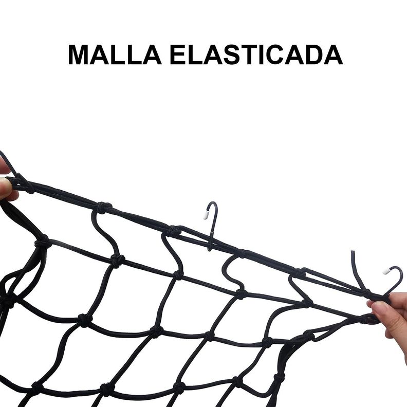 Malla Elástica Pulpo Amarre Casco Moto Red De Equipaje-2