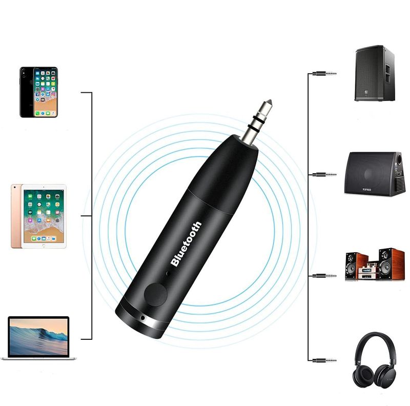 Adaptador Receptor Bluetooth Transmisor Audio Auto Aux 3.5 mm-1
