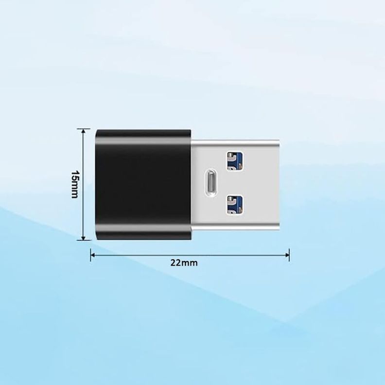 Adaptador Usb Macho A Usb C Tipo C Hembra Carga Datos-3