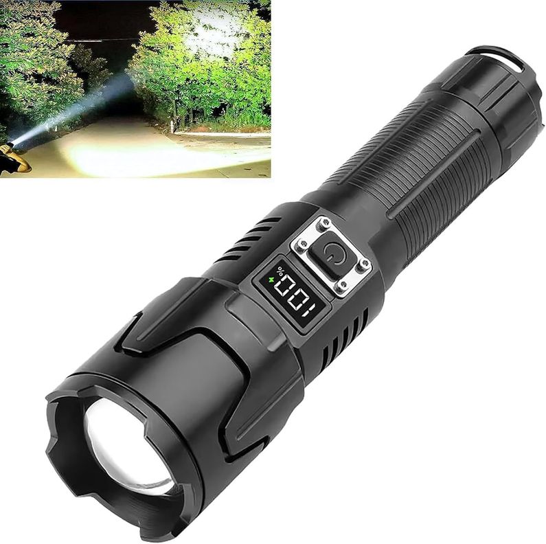 Linterna Táctica Potente Led Zoom 10000 Lm Recargable-0