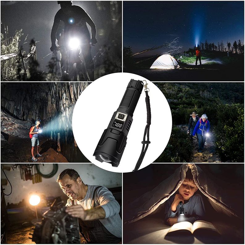 Linterna Táctica Potente Led Zoom 10000 Lm Recargable-6