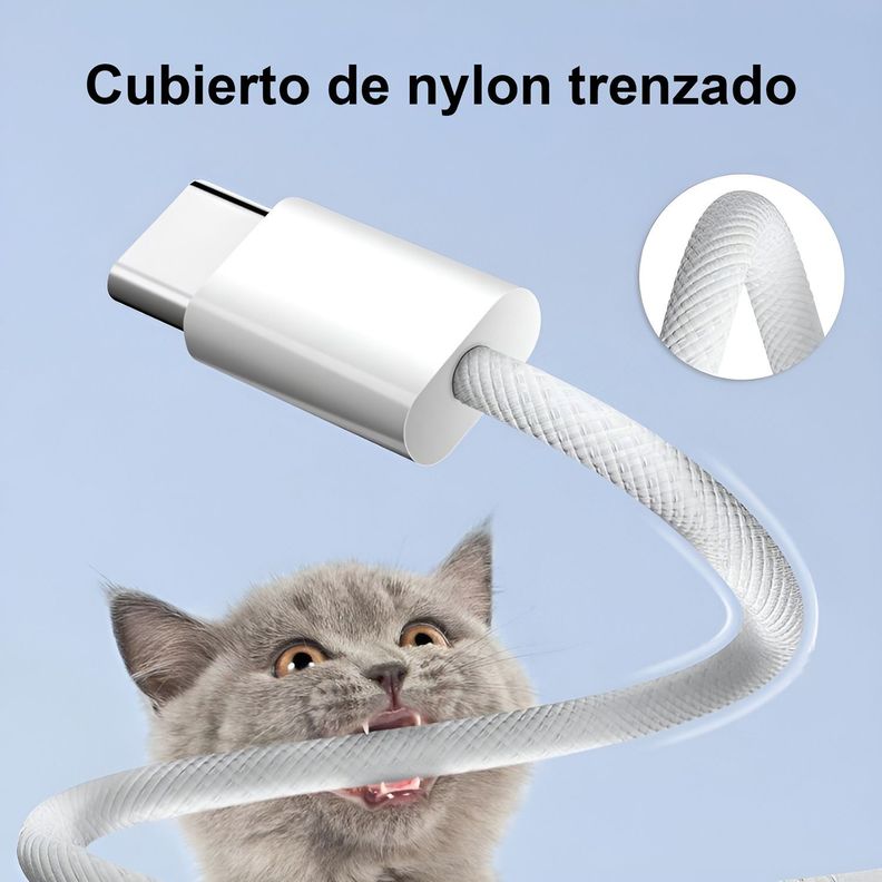 Cargador Teléfono Celular Cable Tipo C Usb-C Rápido 35w PD-4