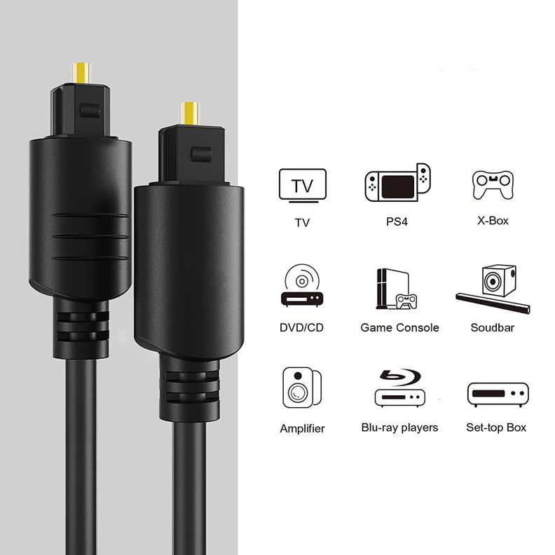 Cable Optico Audio Digital Tv 5 Metros Toslink Alta Calidad-3