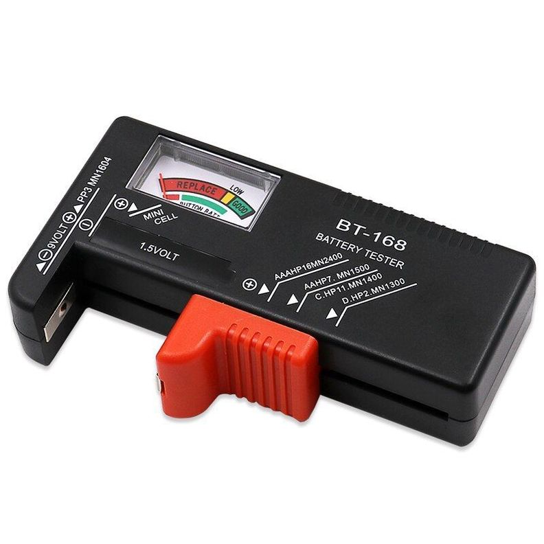 Probador de Pilas Medidor Baterías AA AAA 9V C D Botón-0