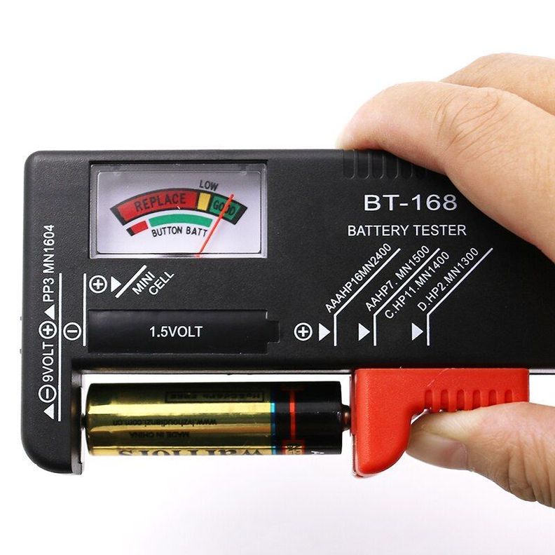 Probador de Pilas Medidor Baterías AA AAA 9V C D Botón-1