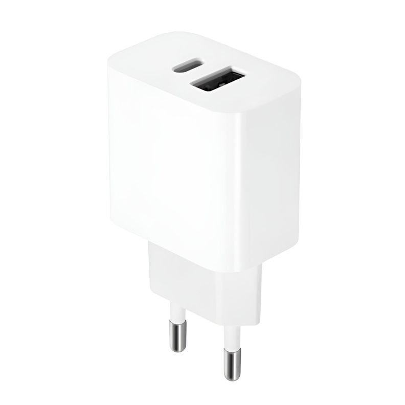 Cargador Teléfono Celular Tipo C Usb-C + Usb Rápido 20w Pd-0