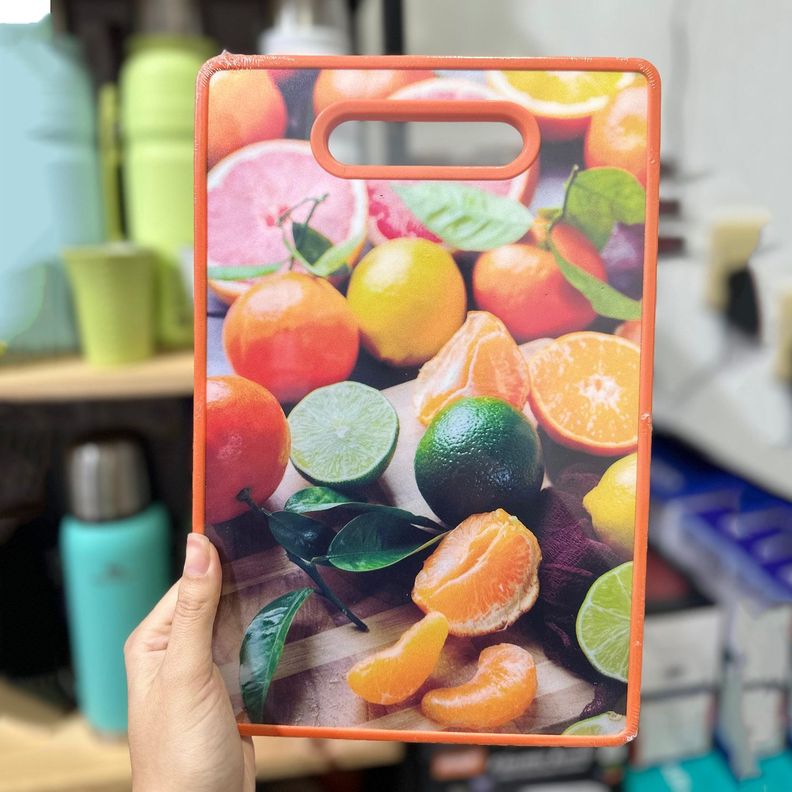 Tabla De Cortar Picar 30x20 Cm Para Cocinar Carne Y Verduras Naranjo