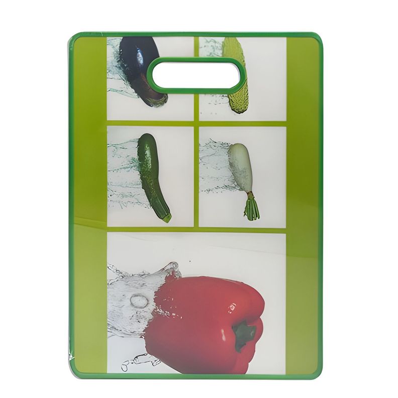 Tabla De Cortar Picar 30x20 Cm Para Cocinar Carne Y Verduras Verde 2