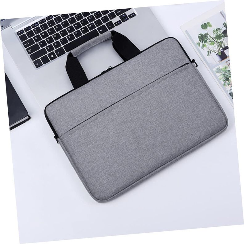 Bolso Notebook 14 15 15.6 Pulgadas Funda Maletín Gris-5