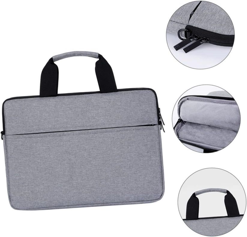Bolso Notebook 14 15 15.6 Pulgadas Funda Maletín Gris-2