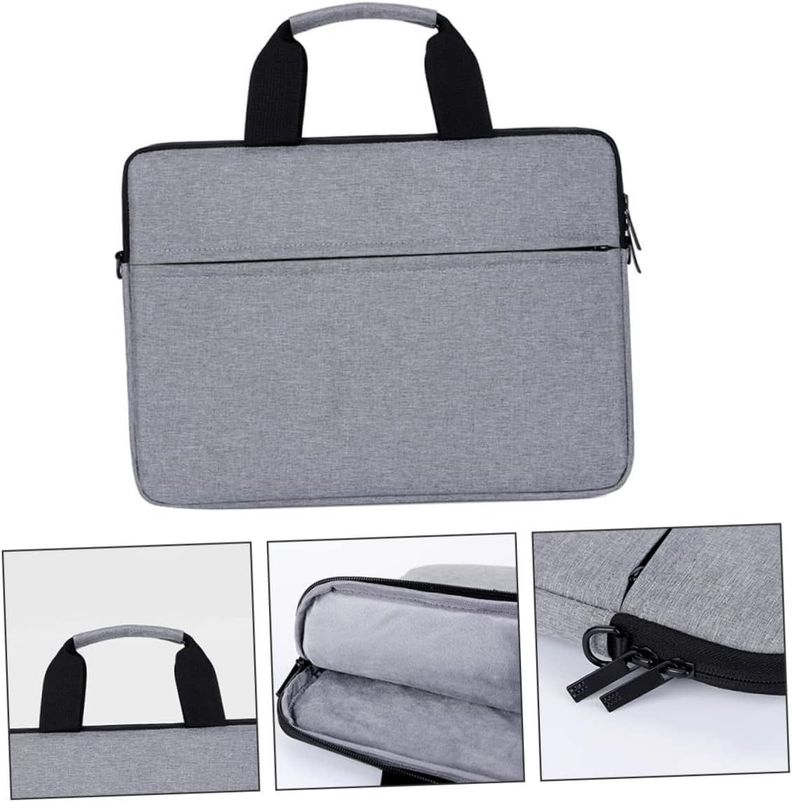 Bolso Notebook 14 15 15.6 Pulgadas Funda Maletín Gris-3