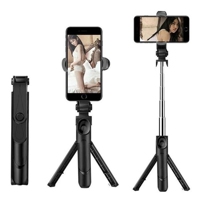 Trípode Celular Teléfono Bastón Selfie Control Bluetooth Smartphone-0