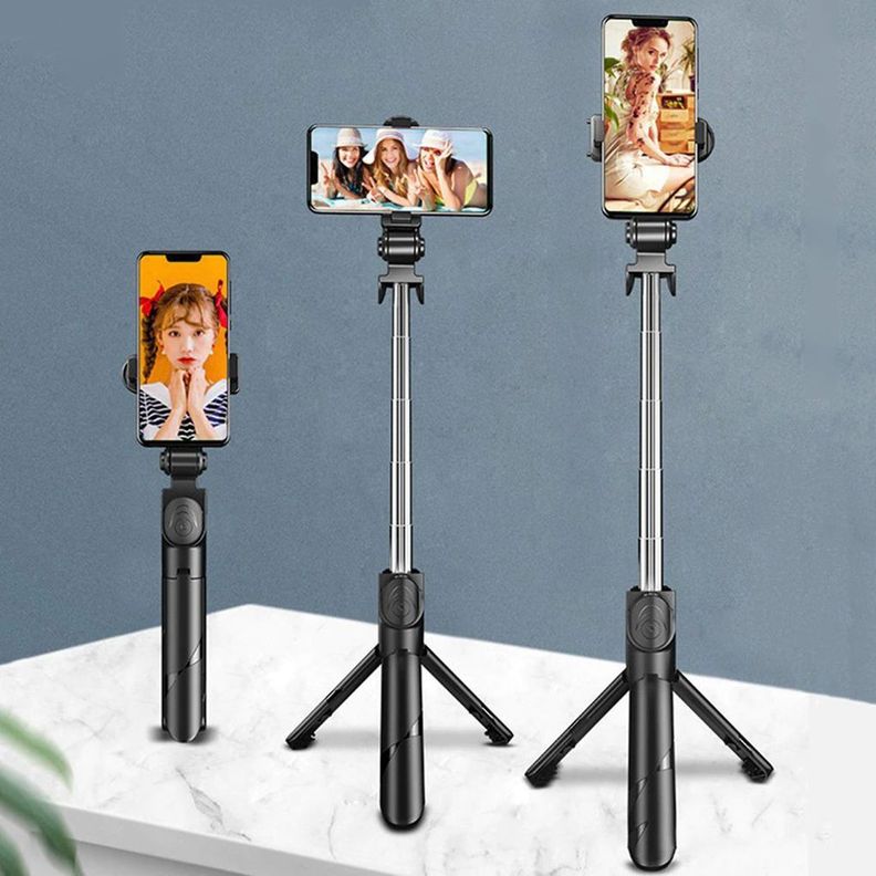 Trípode Celular Teléfono Bastón Selfie Control Bluetooth Smartphone-1