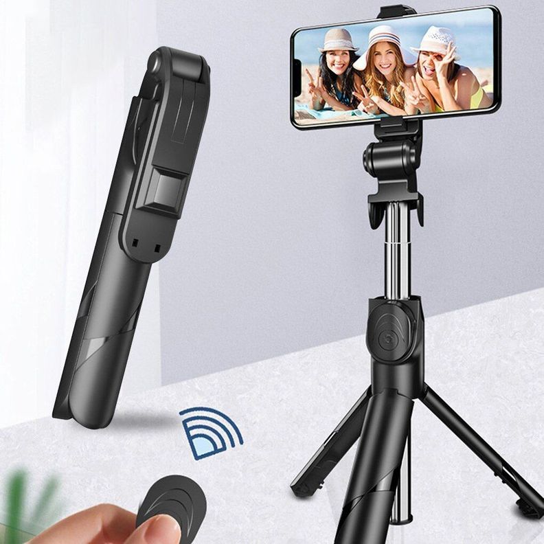 Trípode Celular Teléfono Bastón Selfie Control Bluetooth Smartphone-2