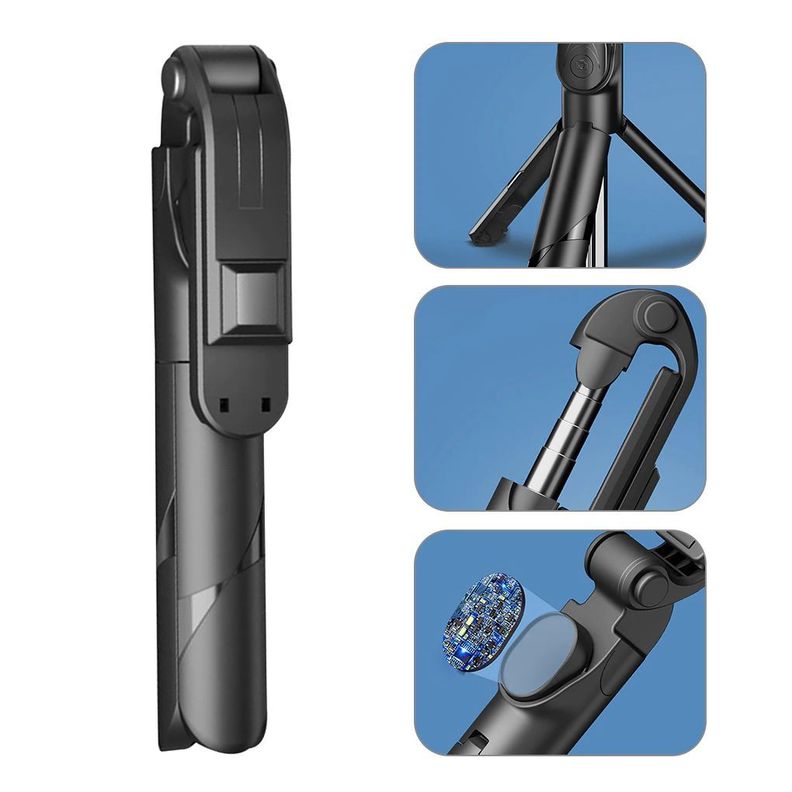 Trípode Celular Teléfono Bastón Selfie Control Bluetooth Smartphone-3