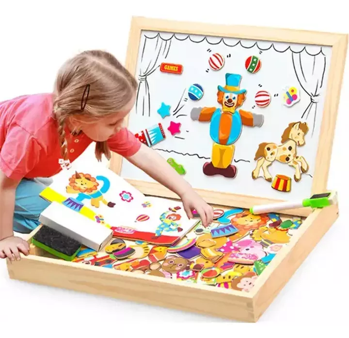 Circo Rompecabezas Magnético Montessori De Madera-0