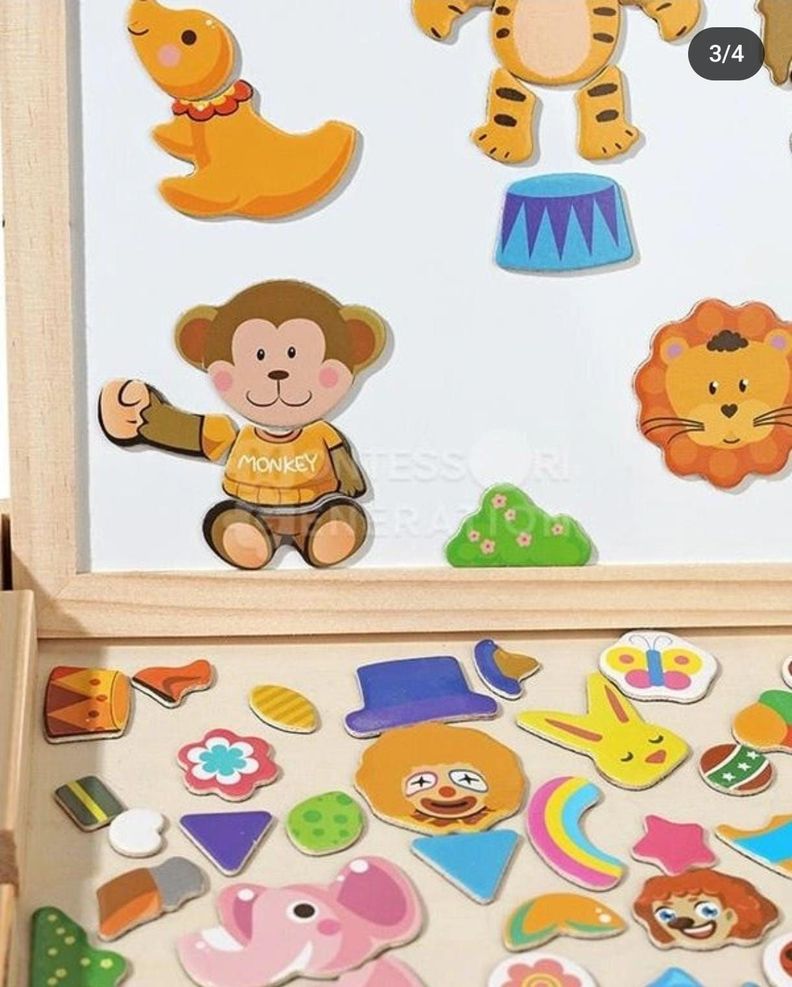 Circo Rompecabezas Magnético Montessori De Madera-1