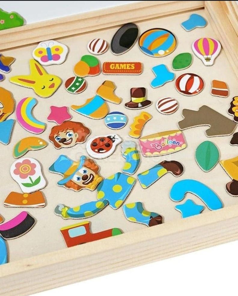 Circo Rompecabezas Magnético Montessori De Madera-3