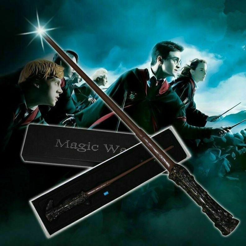 Varita Cosplay Luz led Harry Potter Con 35 Cm Resina-1