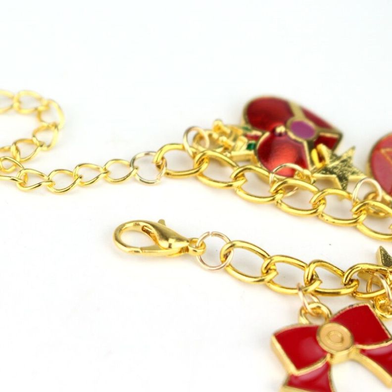 Pulsera Charms dorada dijes Sailor moon-4