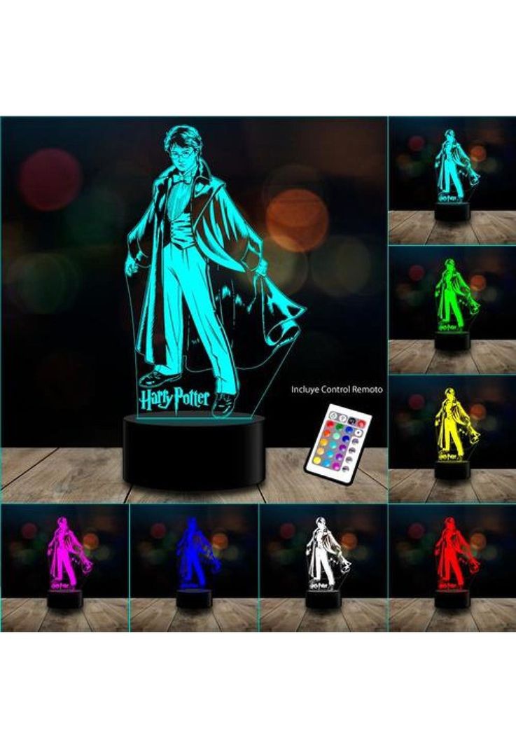 Lámpara 3d Harry Potter Control Remoto-4