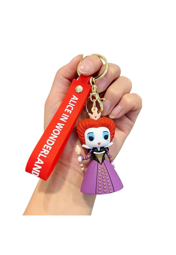 Llavero Xl Silicona reina de corazones Alicia Rojo M