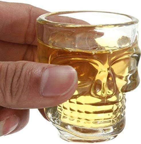 Set De 6 Vasos Vidrio Shot Calavera , Fiesta, Trago Tequila-2