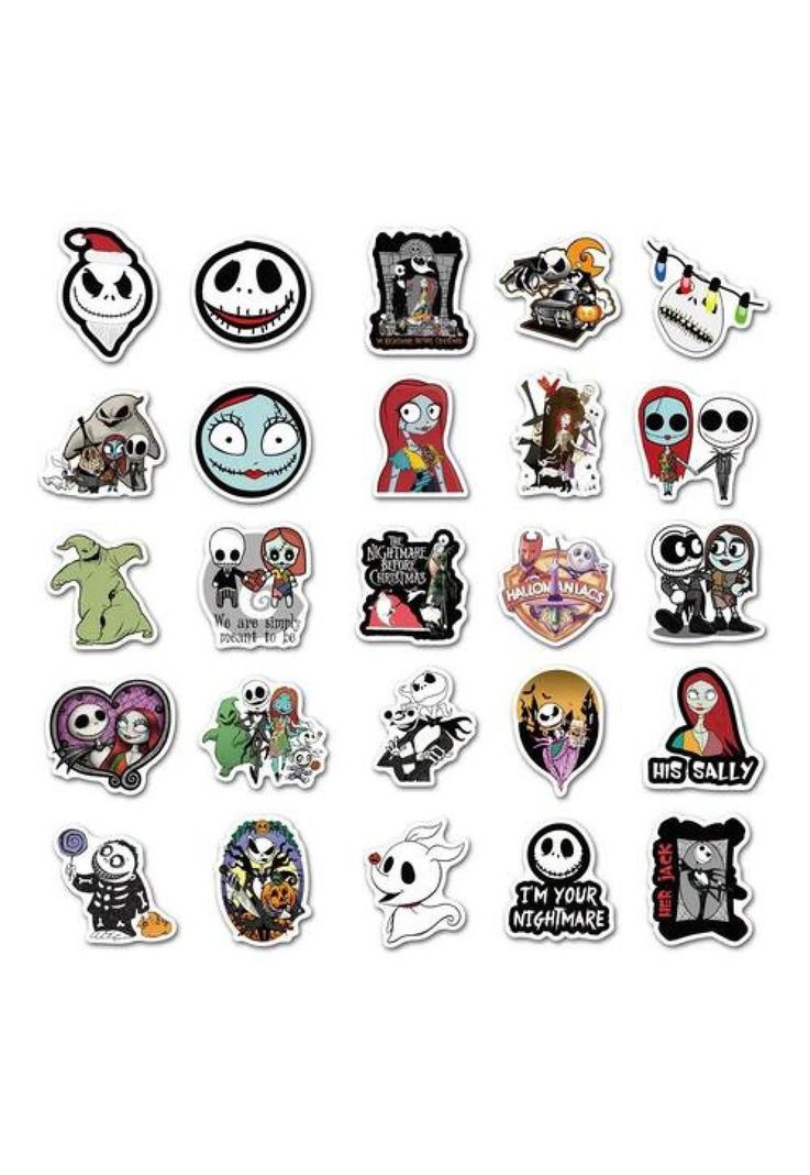 Pack Sticker Jack Skellington The Nightmare Before Christmas-4