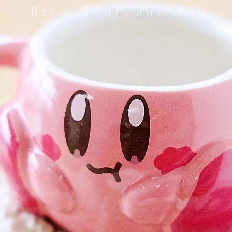 Tazón Cerámica 3d Kirby Chef kawaii Kirby's gamer dream-3