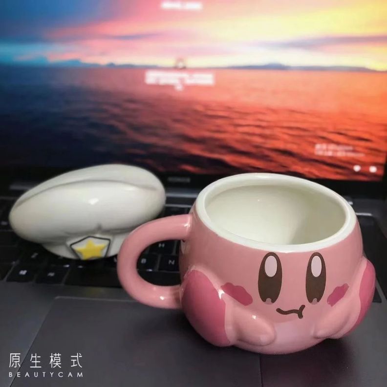 Tazón Cerámica 3d Kirby Chef kawaii Kirby's gamer dream-5