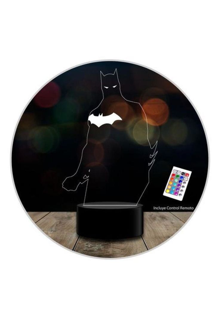 Lampara 3d Batman 2 Murciélago Control Remoto-0