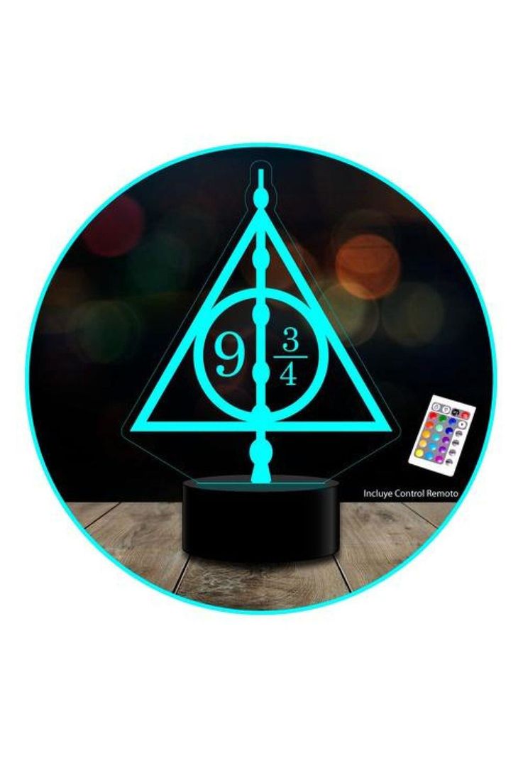 Lampara 3d Harry Potter Reliquias De La Muerte C/ Remoto-0