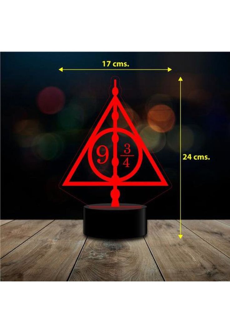 Lampara 3d Harry Potter Reliquias De La Muerte C/ Remoto-2
