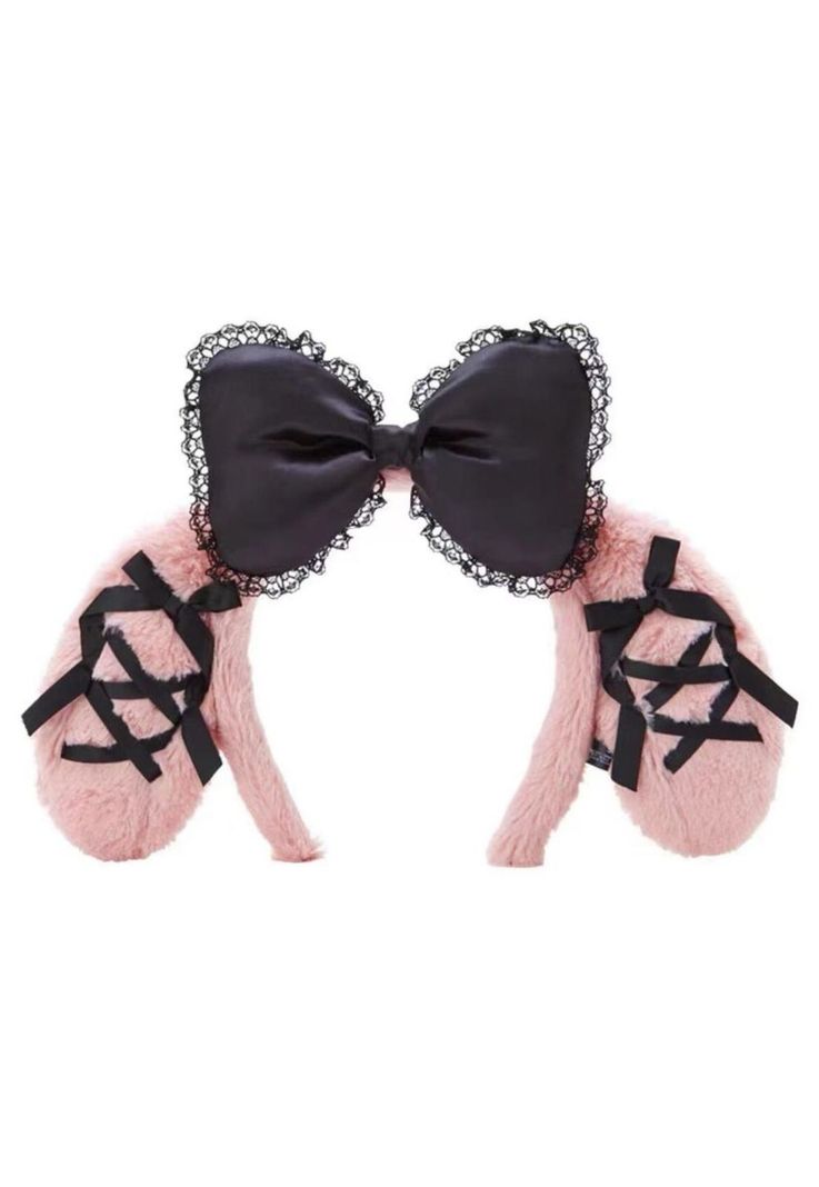 Cintillo Diadema Felpa My Melody Midnight Melokuro Kuromi-3