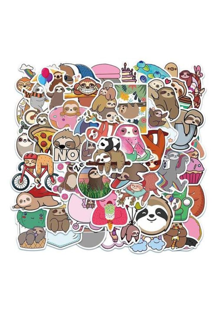Pack 50 Sticker Osos Perezosos Cute-2