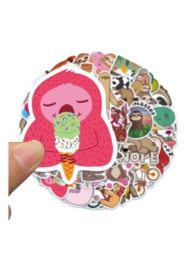 Pack 50 Sticker Osos Perezosos Cute-3