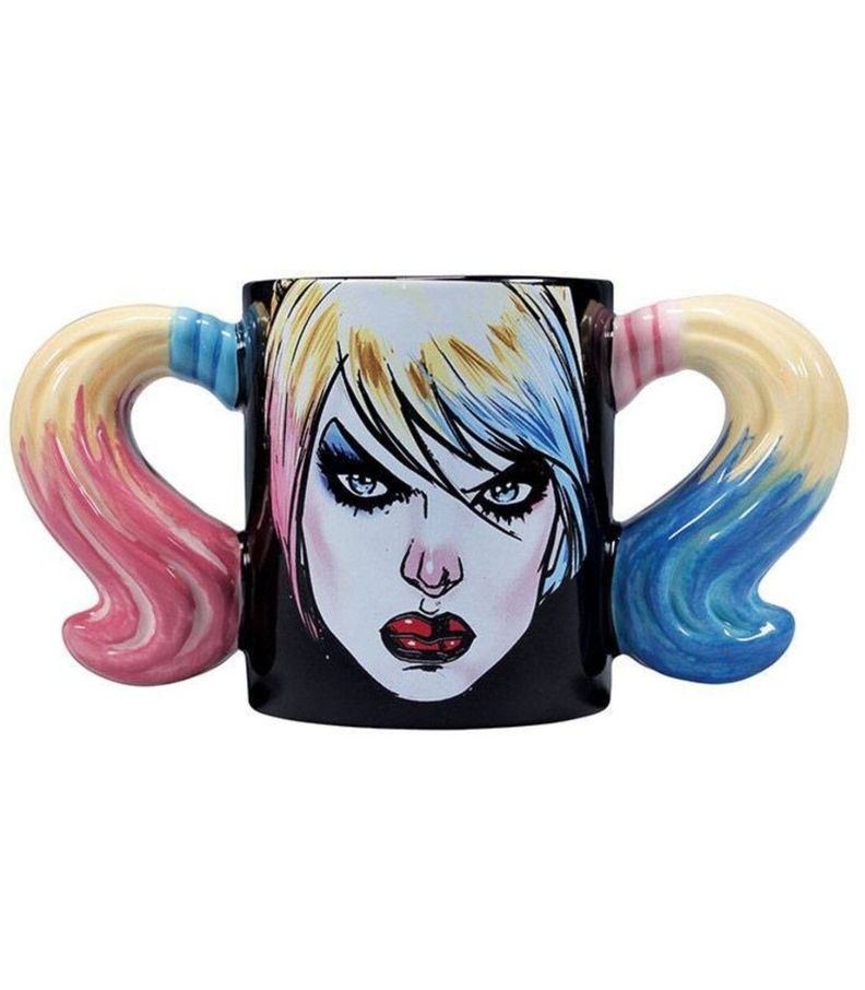 Tazón 3d ceramica rostro Harley Quinn-0