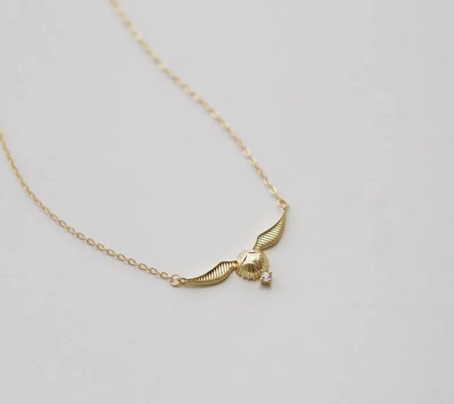 Collar Hogwarts Snitch Dorada Brillante Harry Potter-2