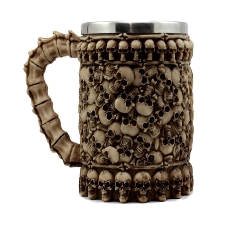 Taza Tazón Mug Calavera 4 Medieval Skull & Spine Goblet-1