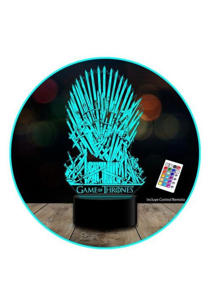 Lámpara 3d 7 Color Game Of Throne Iron Throne Got-0