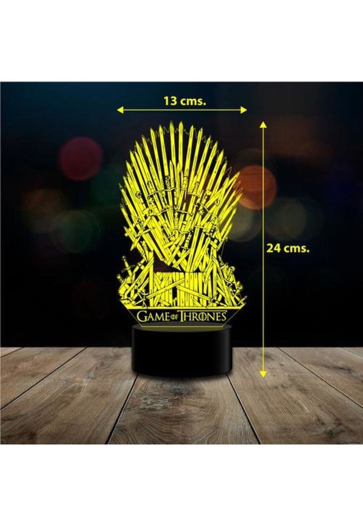Lámpara 3d 7 Color Game Of Throne Iron Throne Got-2