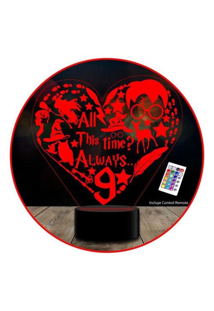 Ilusión 3d Hp Corazón Kawaii Harry C/remoto-0